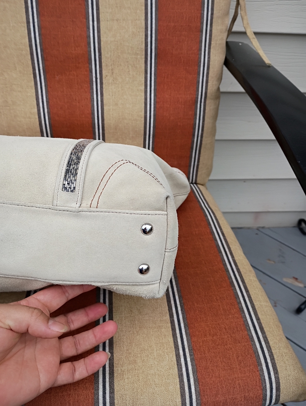 Coach Cream Suede Tote - Picture 10 of 17